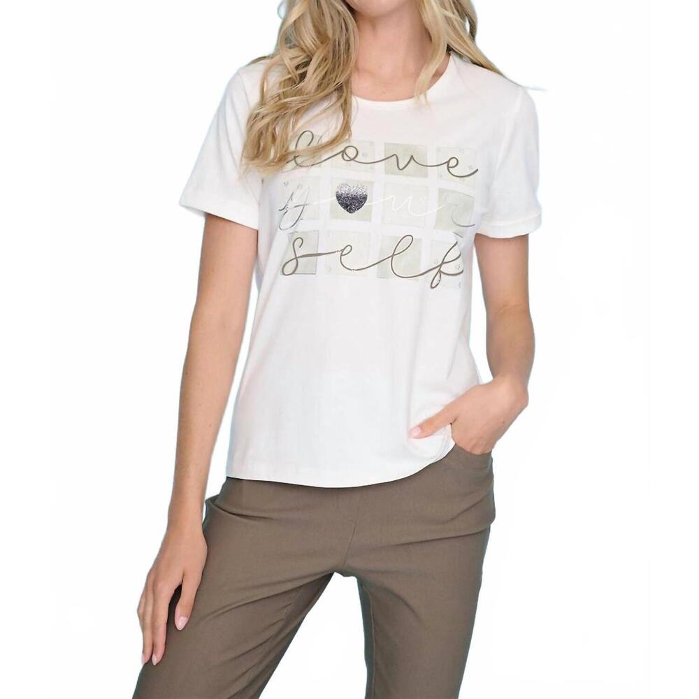 NEW PICADILLY love your self graphic tee in white